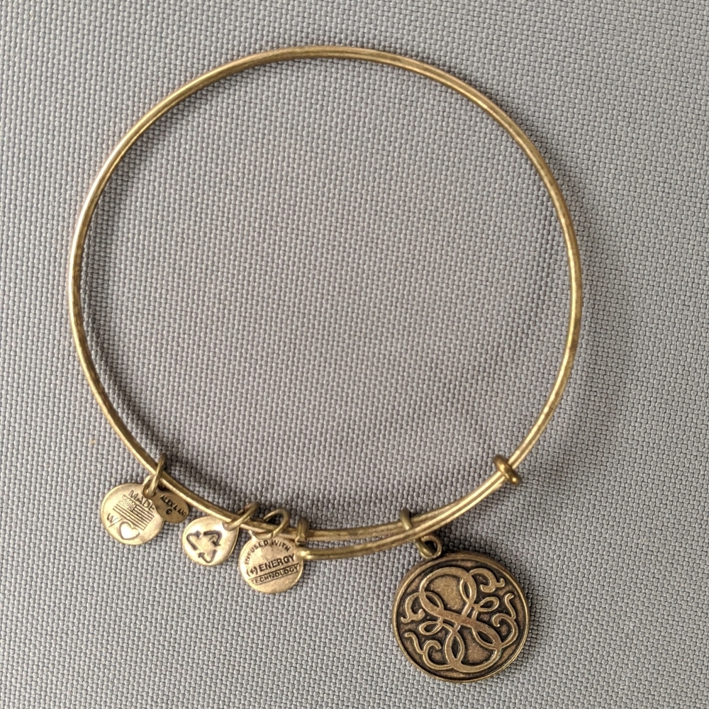 Alex and Ani infinity gold bangle